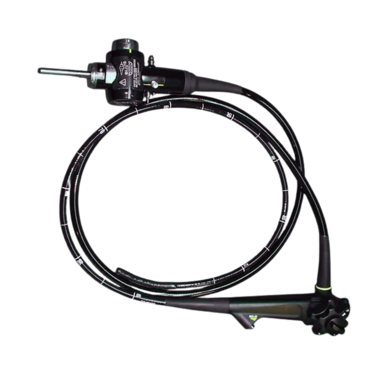 Flexible endoscope for medical procedures, featuring control handle and insertion tube