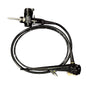 Olympus GIF-Q180 flexible endoscope for gastrointestinal procedures, featuring control knobs and measurement markings
