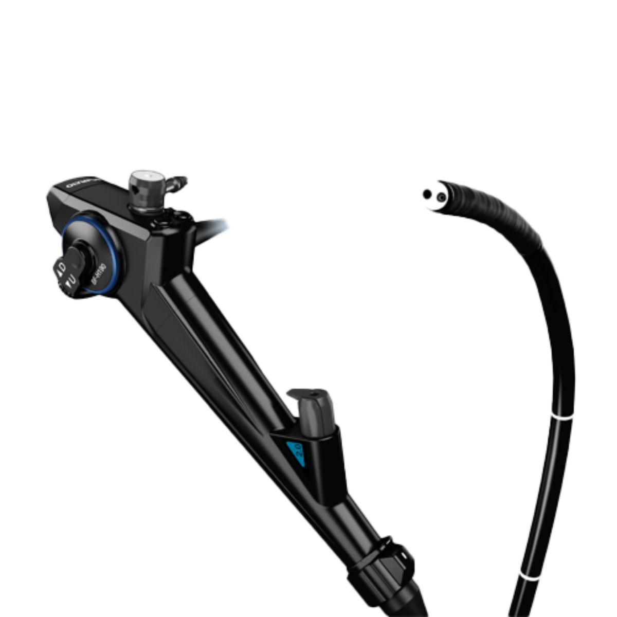 Flexible endoscope with control knobs and articulating tip for medical procedures