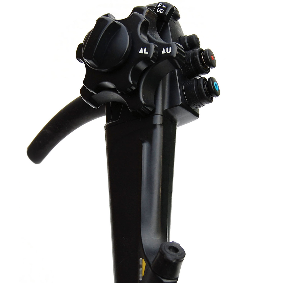 Flexible endoscope control head with articulation knobs and instrument ports for medical procedures
