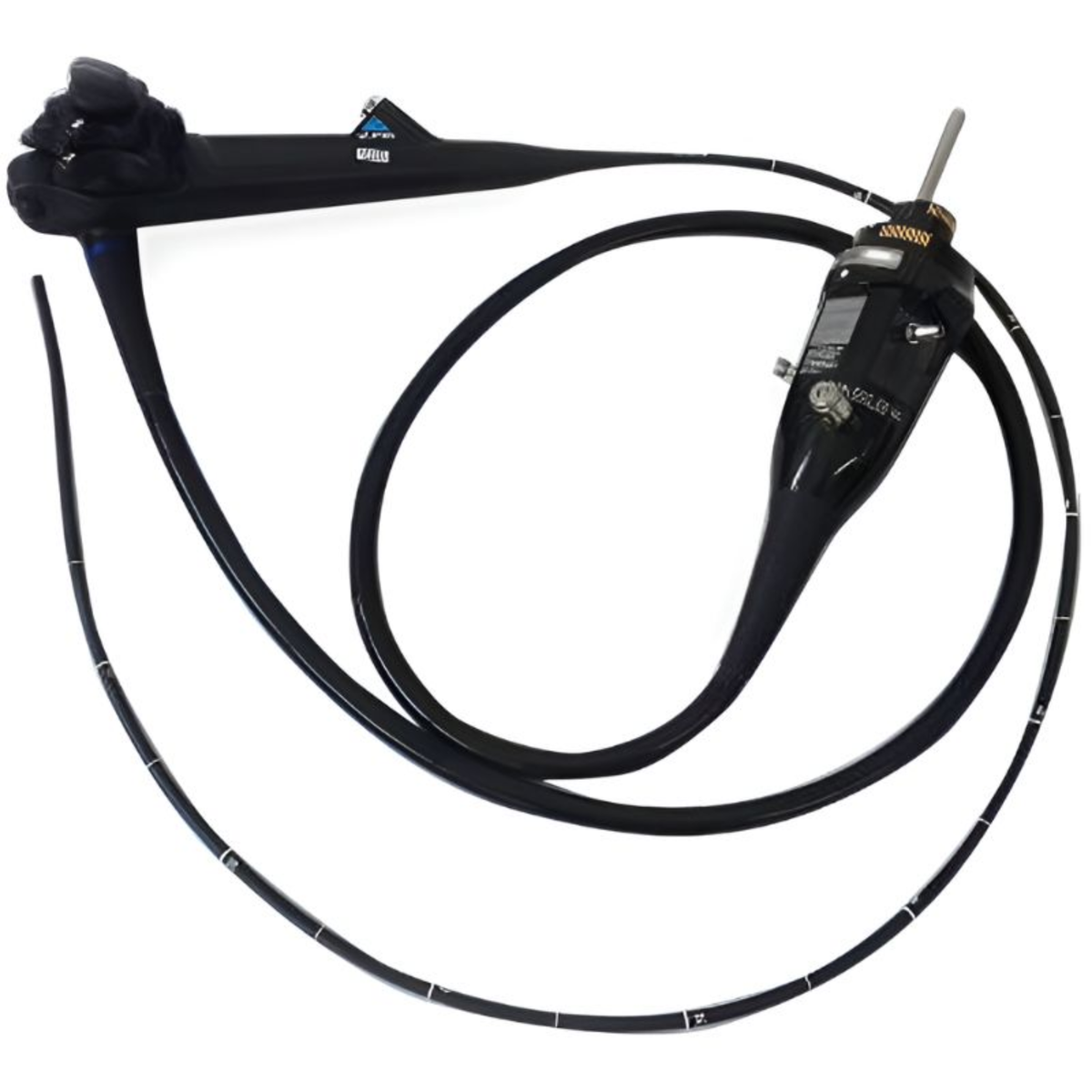 Flexible endoscope for medical procedures, featuring ergonomic controls and durable tubing