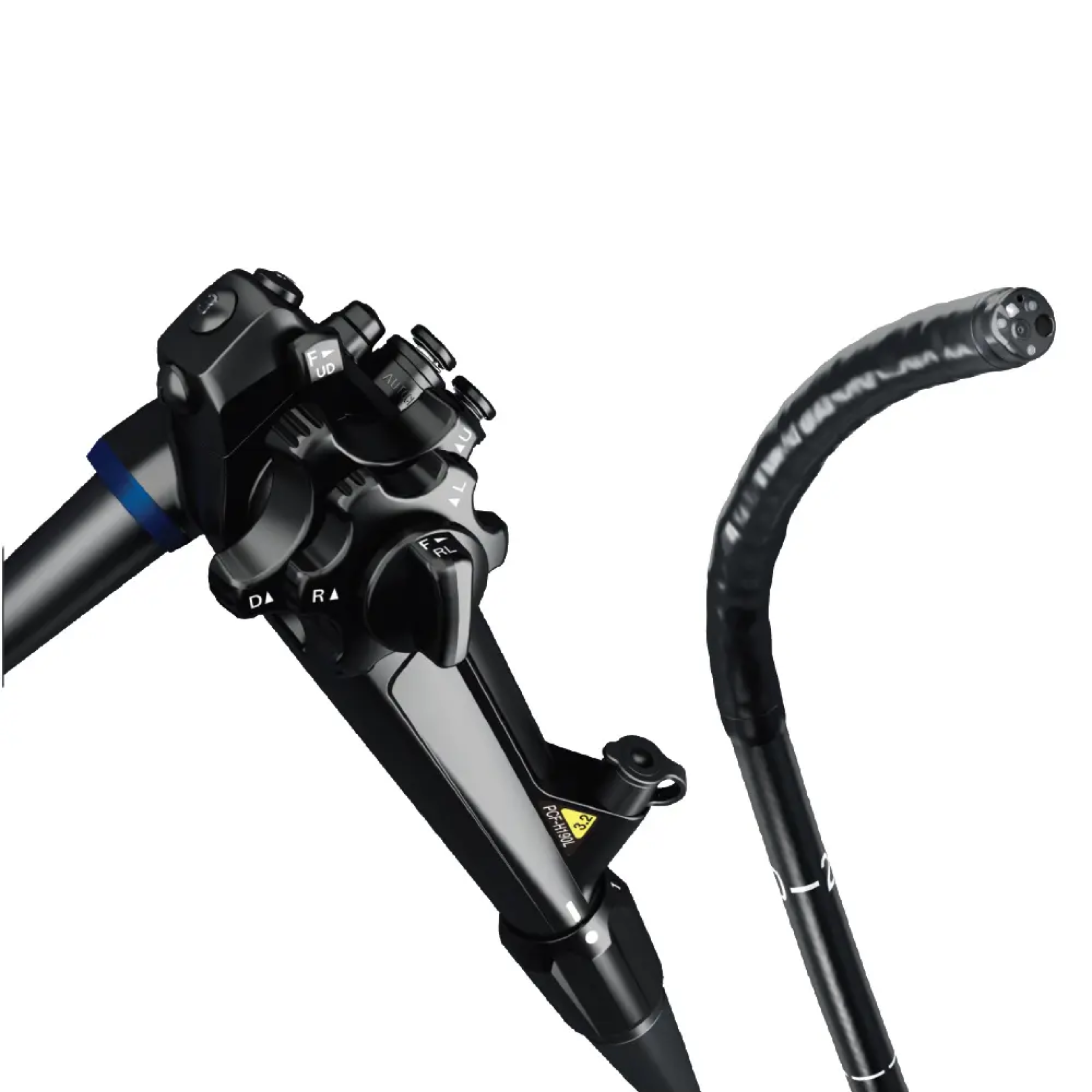 Olympus PCF-H190DL HDTV pediatric video colonoscope featuring Narrow Band Imaging, Responsive Insertion Technology, variable stiffness, and advanced HD imaging for GI procedures.