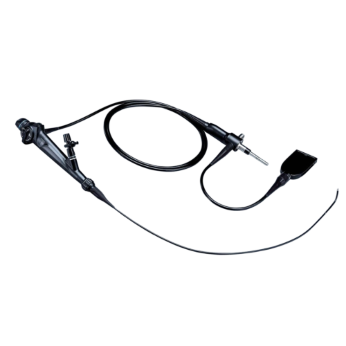 Flexible endoscope for medical procedures with control handle and insertion tube